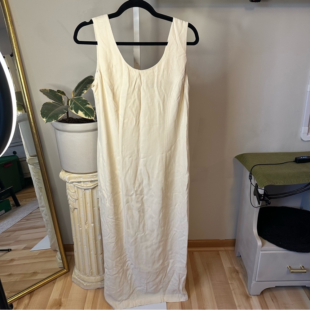 Gorgeous Vintage Cream Colored Maxi Dress